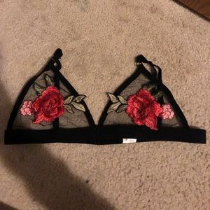 lace flower bra